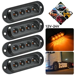 LED Side Marker Light Amber Beacon Signal Indicator Lamp Parking Light 12V 24V Waterproof For Scania For DAF Trailer Truck Lorry