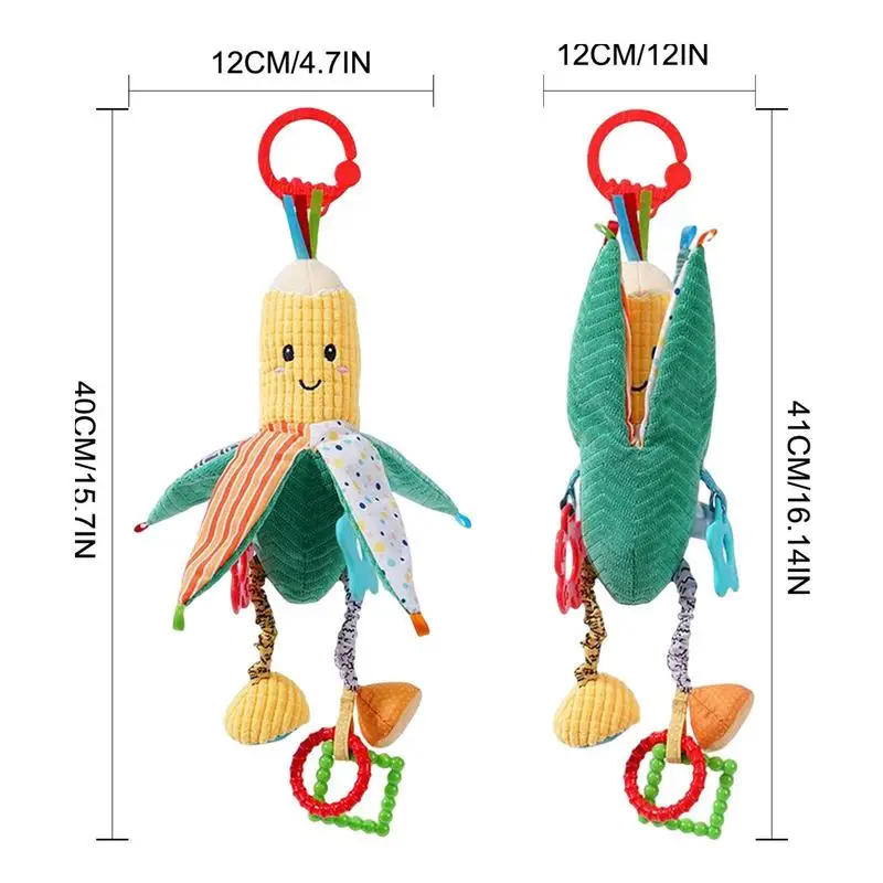 Wózek zabawka wiszące dzwoneczki do łóżka powiesić grzechotki kreskówkowy banan zabawka sensoryczna nowonarodzone łóżeczko zabawki miękkie pluszowe zabawki dla chłopców dziewczynek