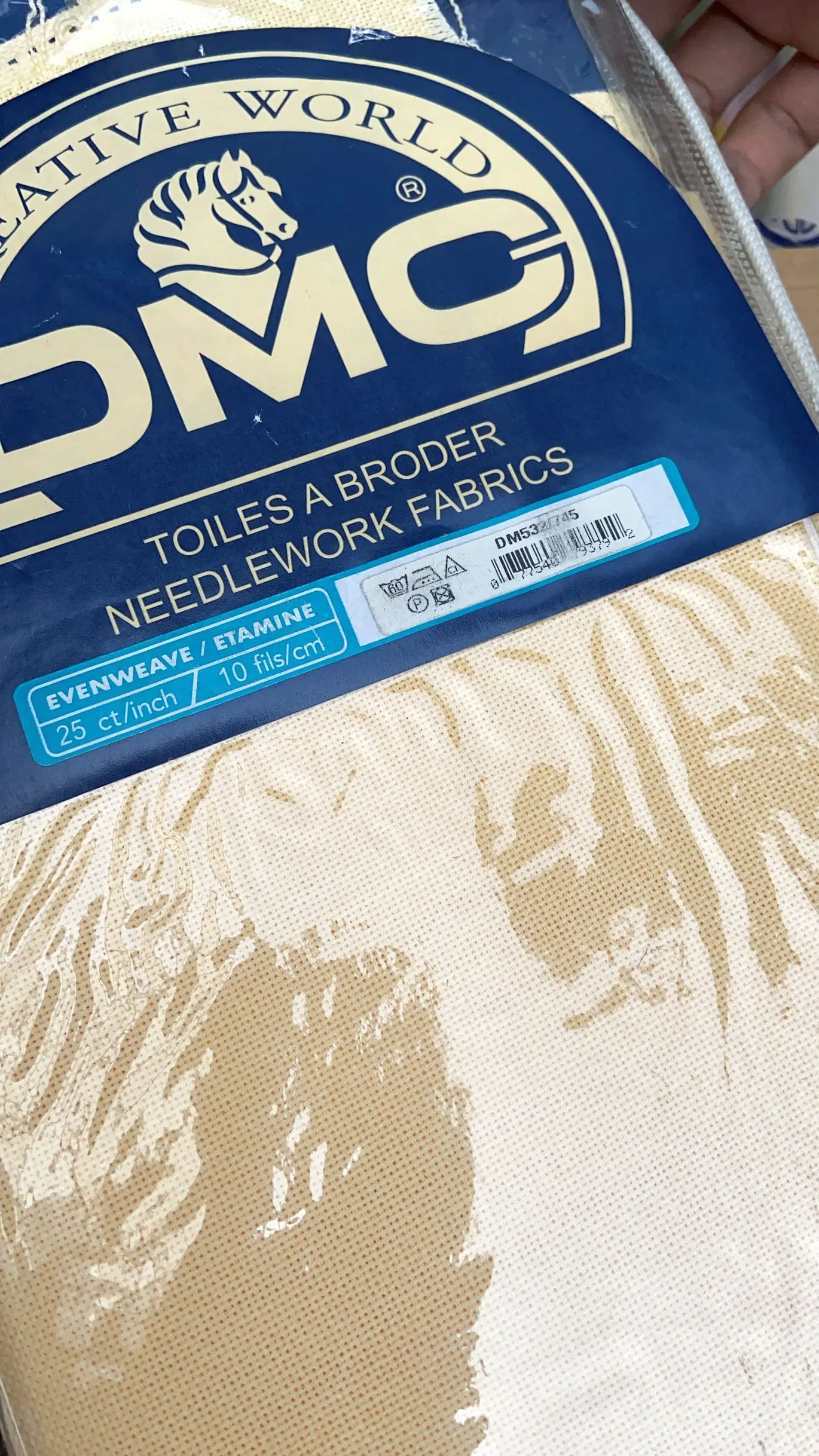 DMC fabric/aida stock  embroidery fabric 25ct color fabric cross stitch canvas cloth white color, 25-25cm, linen