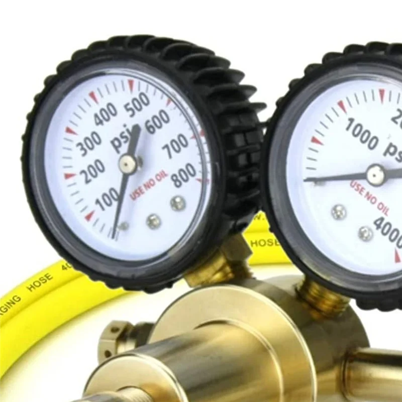 Nitrogen Regulator With 60In Hose For HVAC Purge, CGA580 Inlet Connection And 1/4In Male Flare Outlet Connection-B91B