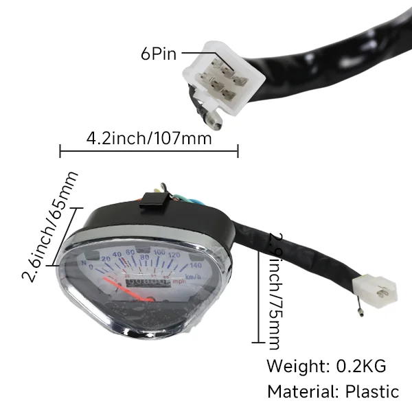 DAX Speedo White Speedometer 140KM/H Motorcycles Parts for Honda DAX CT70 ST70 Motorcycle