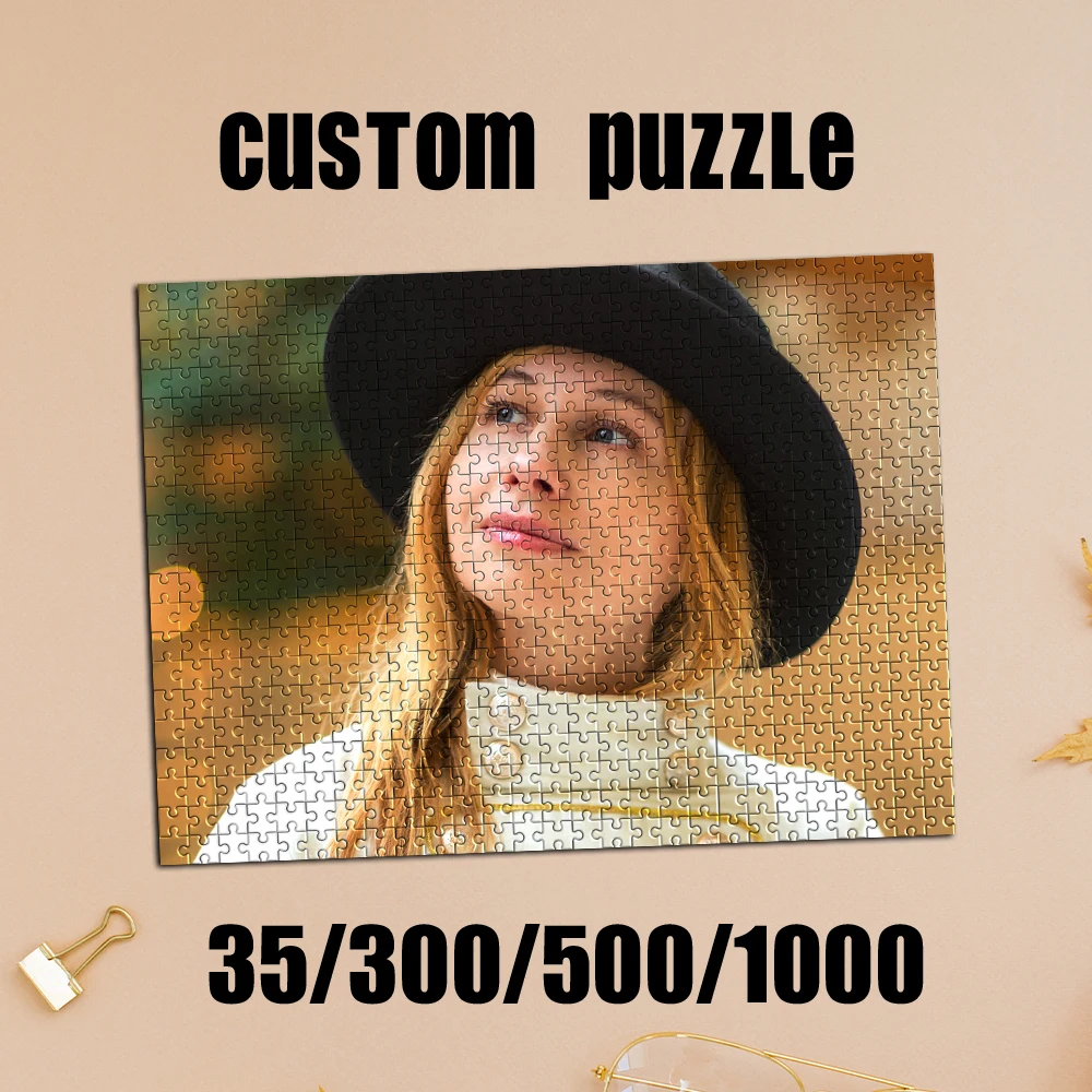 35/300/500/1000 Stück Personalisiertes Foto-Puzzle DIY Foto-Puzzle Maßgeschneidertes Porträt-Gemälde, Handgemachtes Geburtstagsgeschenk, Erinnerungsstück