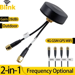 WiFi/4G/GPS/GSM 2-in-1 Antenna Dual Band Optional Outdoor Waterproof DTU Cabinet Antenna 28dBi Omni Signal Booster Amplifier SMA