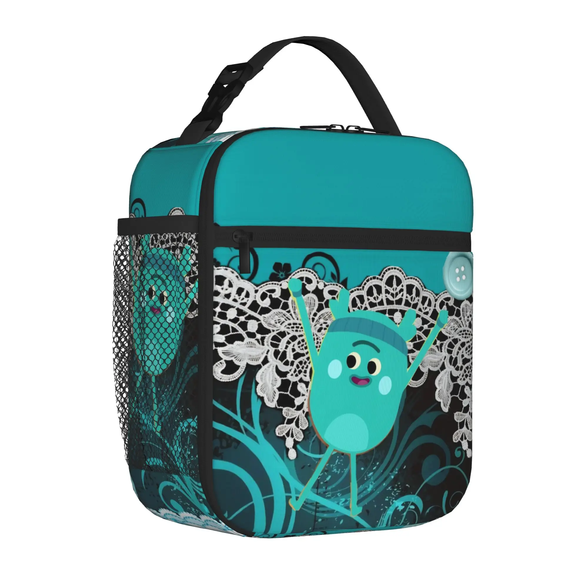 

Термосумка-холодильник Bumbles Educational Cartoon Nums: многоразовая изолированная сумка для обедов, многофункциональный контейнер для еды для школы