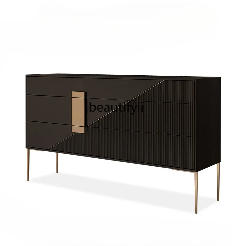 

Italian minimalist entrance light luxury modern dining side cabinet foyer storage cabinet living room bedroom chest cabinet