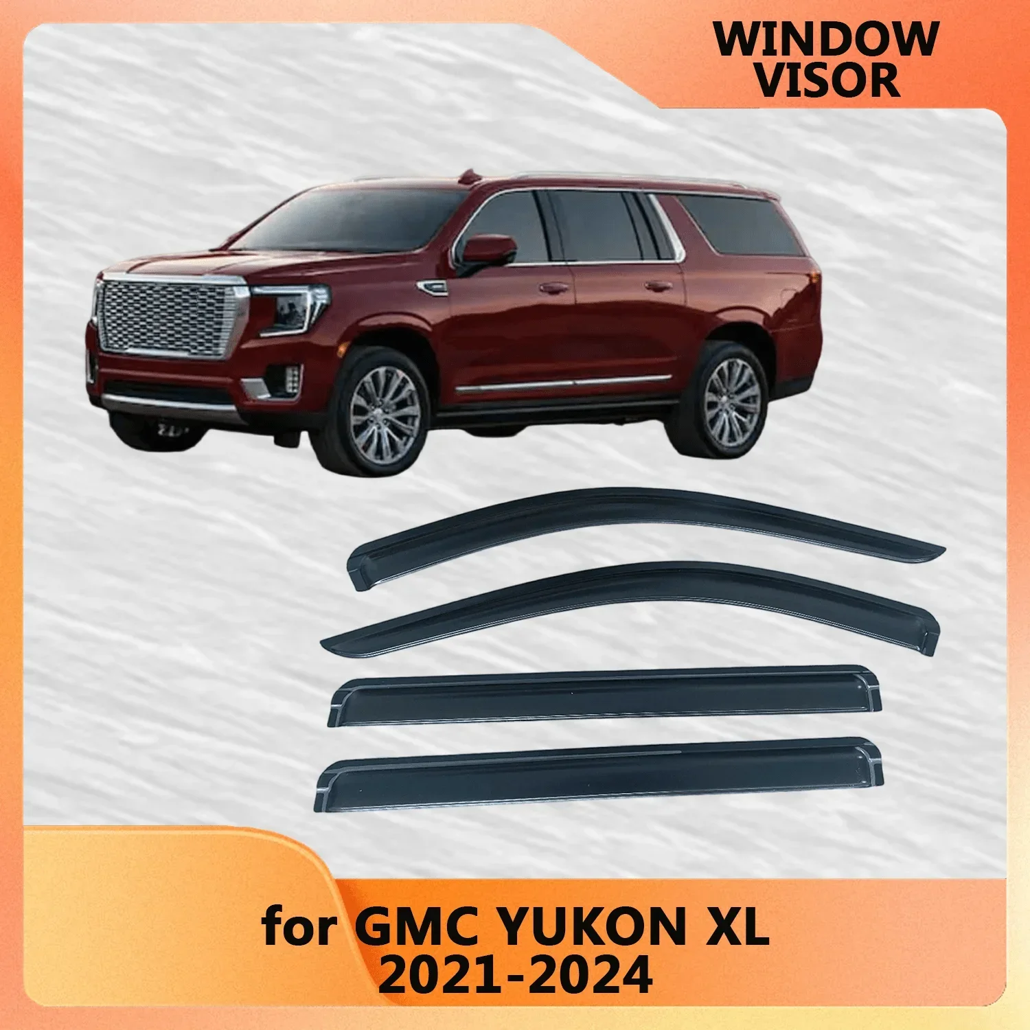 

Window Visor for GMC YUKON XL 2021 2022 2023 2024 Wind Deflectors Rain Guards Door Visor Vent Shades