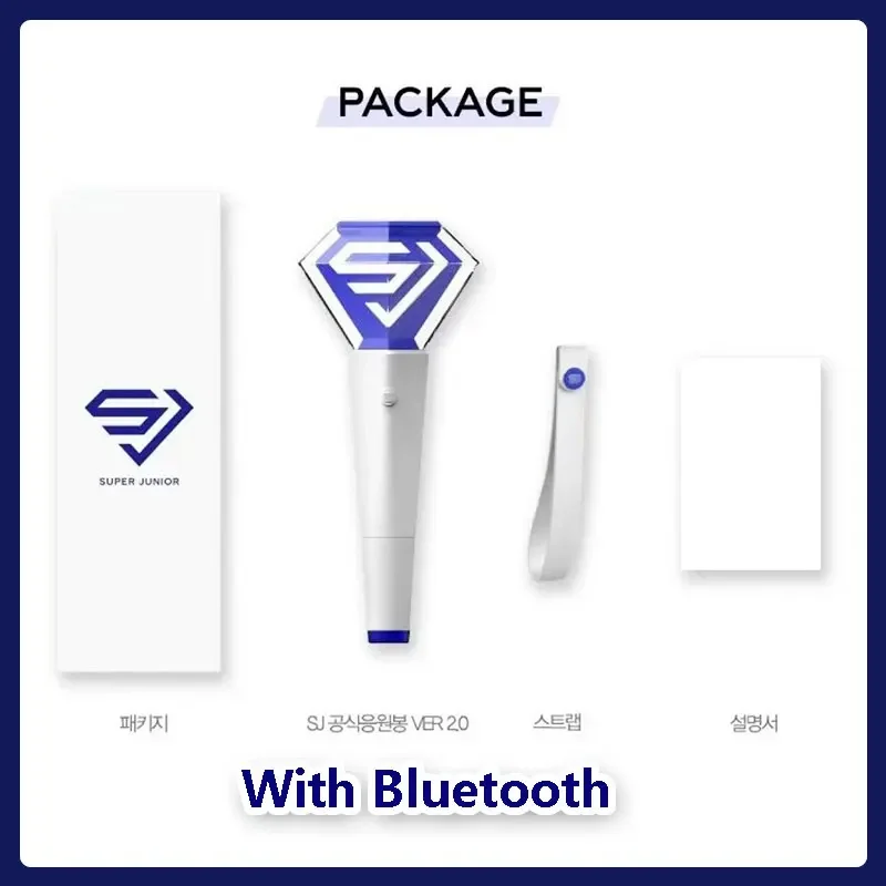KPOP Super Junior Lightstick Ver.2 With Bluetooth Glow Hand Light Concert Cheer Superjunior Light Stick Lamp Fans Collection Gi