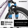 Ecarpat-スチールフレーム付きの女性用マウンテンバイク,女性用自転車,vブレーキ,ホイール,21スピード,15インチ,トレイルが運転中,都市,24インチ 4