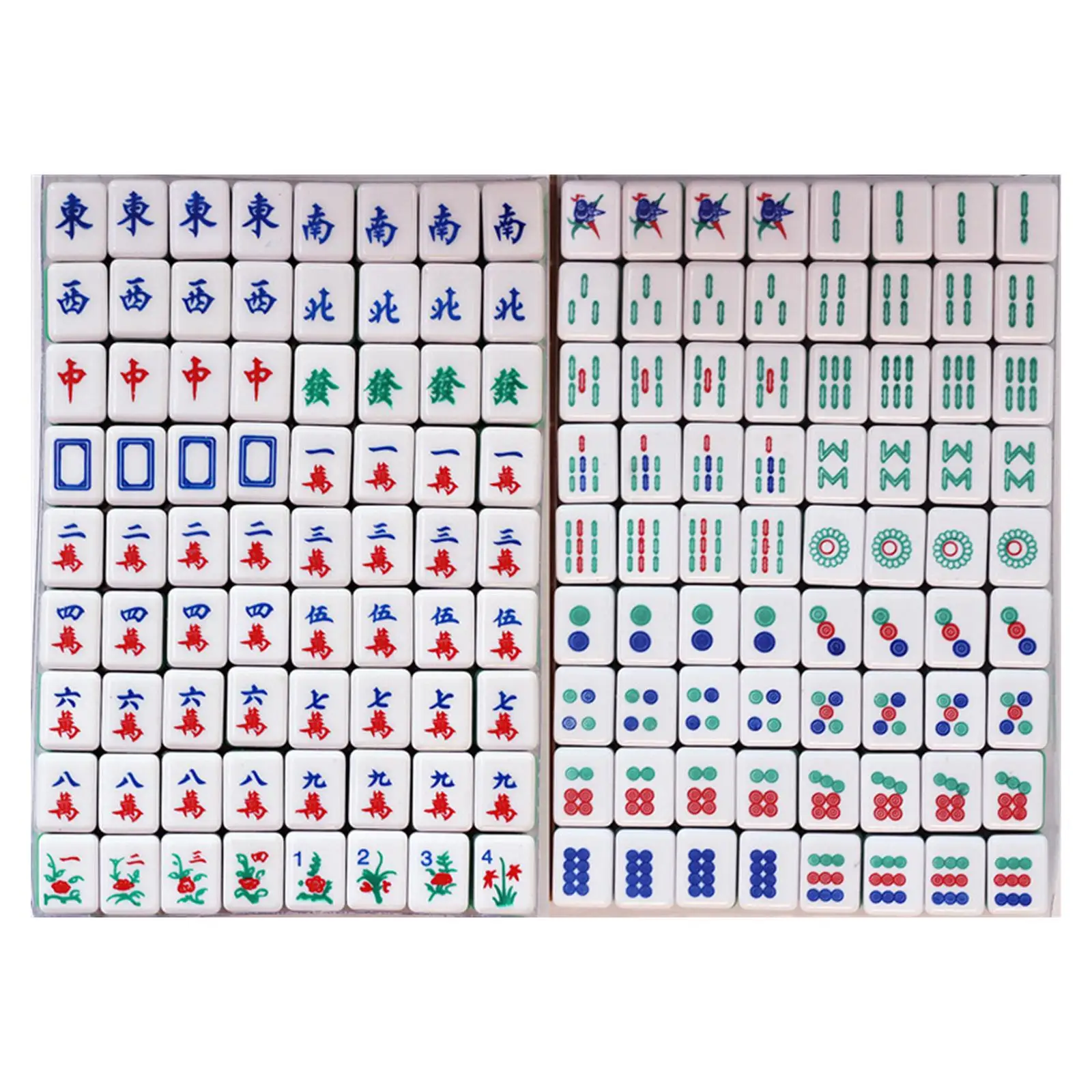 Traditional Chinese Mahjong Game Set Friends Leisure Tile Tiles Games Board Game for Chinese Game Play Party Home