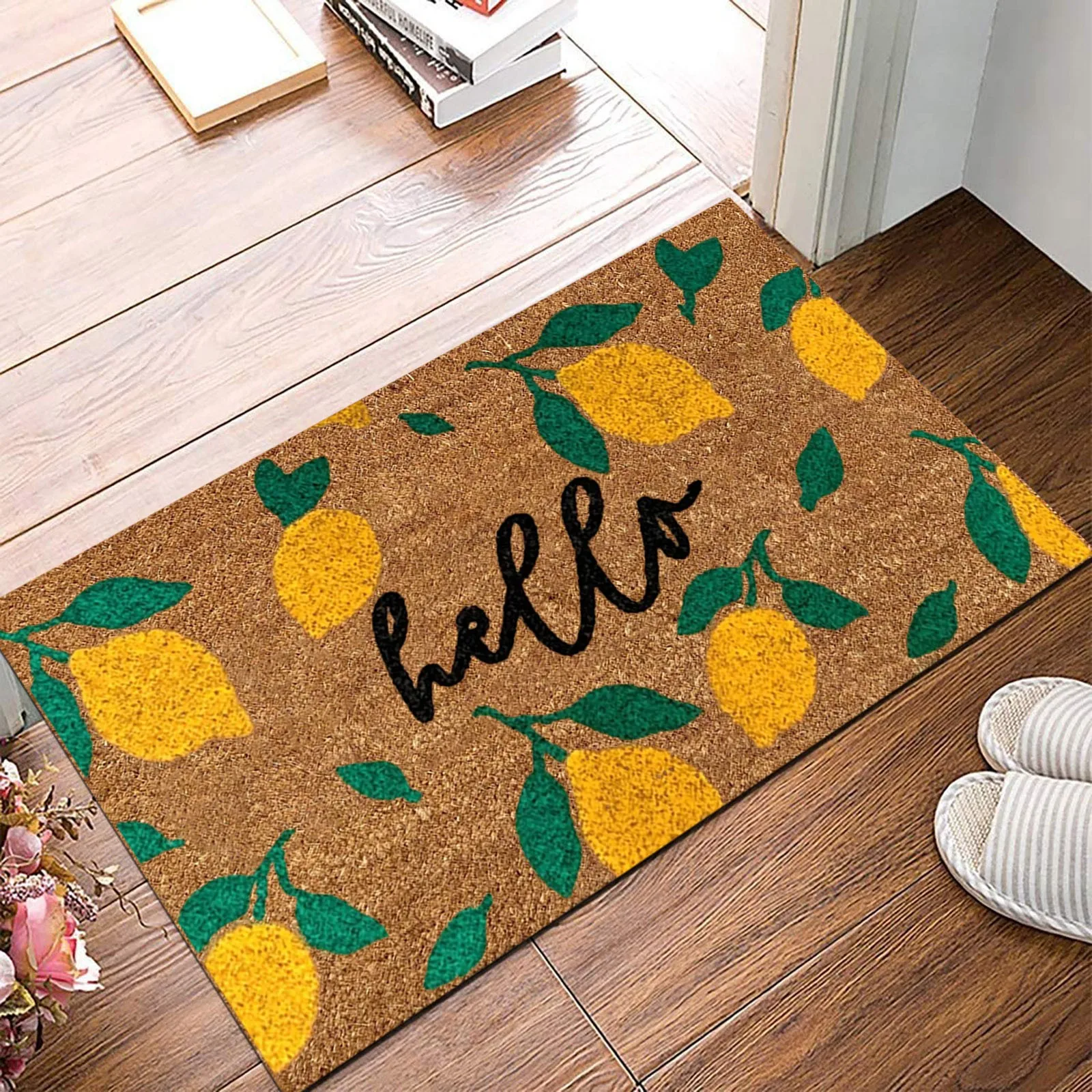 Lemon Mat Holiday Mat Welcome Door Mat Polyester Door Mat Cable Knit Blanket