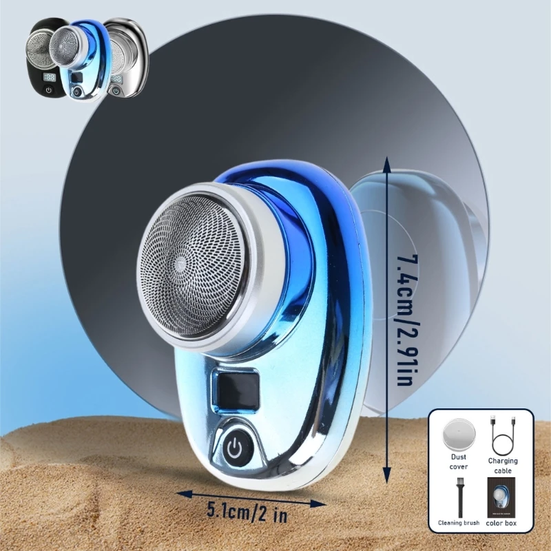 Travel Friendly จอแสดงผล LCD Beard Trimmer เครื่องโกนหนวดกันน้ำ USB ไฟฟ้า Trimmer
