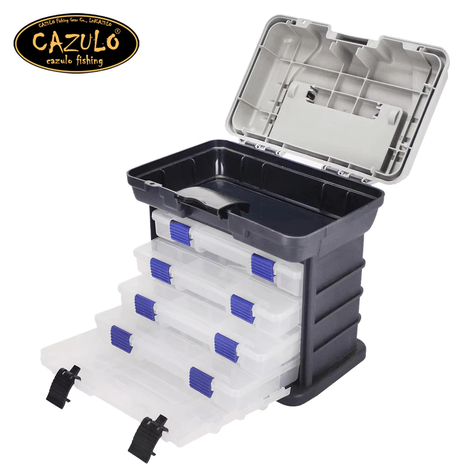 Grande boîte de pêche multifonction pour leurres, compartiments à plusieurs étages, accessoires en plastique, conteneur de matériel, organisateur réglable, 2025