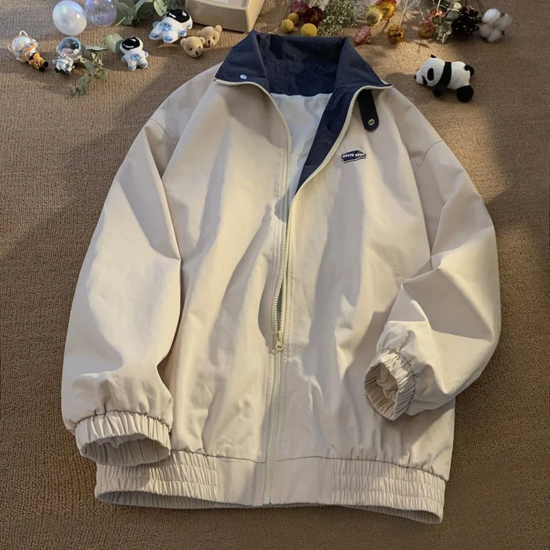 

Базовые куртки для женщин в стиле пэчворк, винтажный американский стиль, модная универсальная свободная одежда в стиле Харадзюку, повседневная простая верхняя одежда Mujer Chaqueta