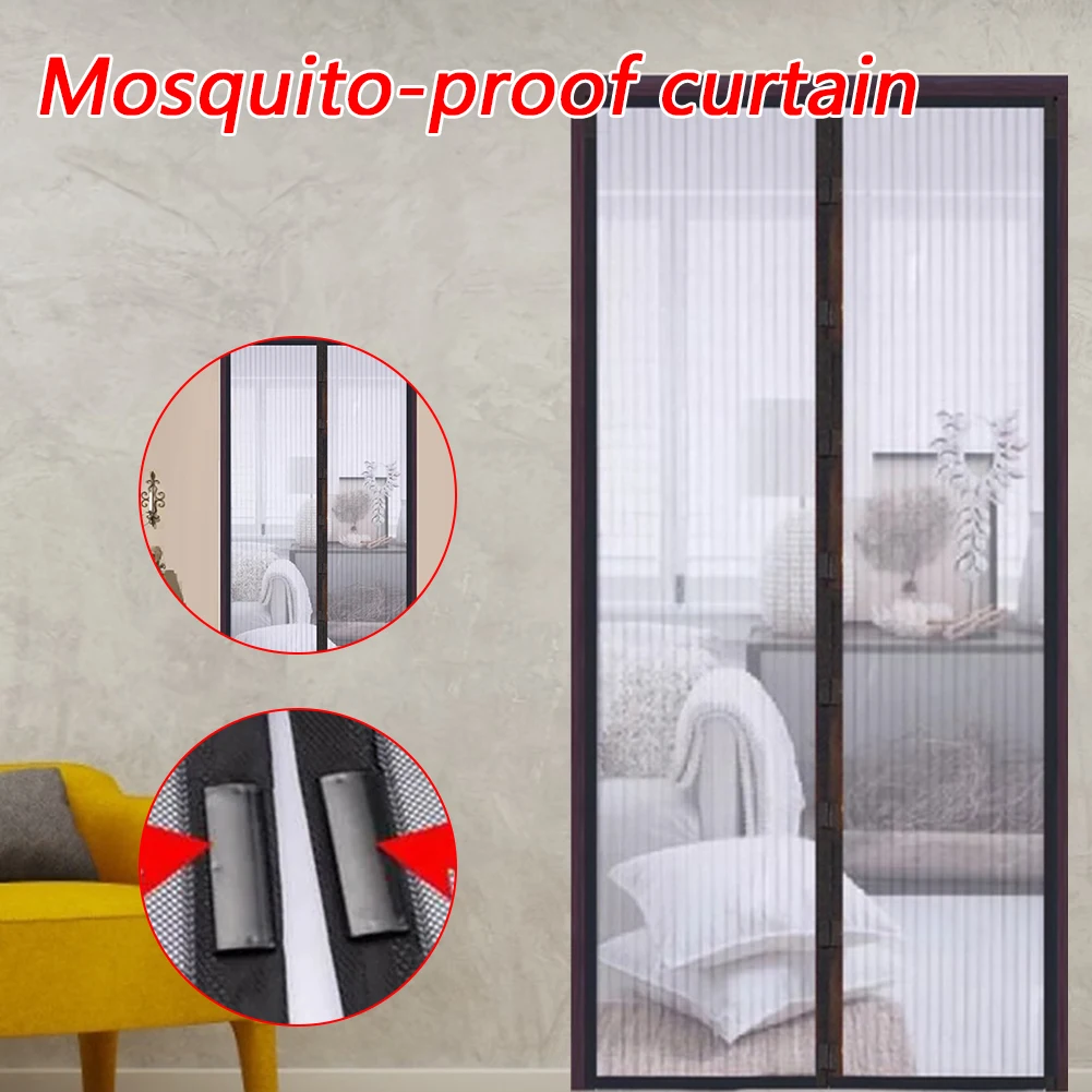 Summer Anti Mosquito Insect Fly Bug Curtains Magnetic Screen Door Mesh Double Screen Door Self Closing Mesh For Kitchen Home