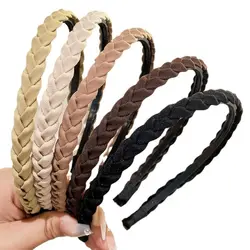 Korean Style Simple Twist Weaving Hair Hoop Sweet Winding Cross Non-slip Braided Headband