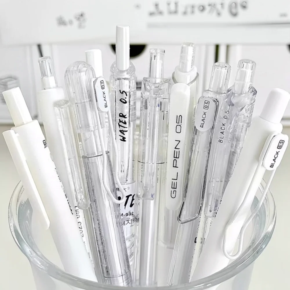 For For Dongmi Pens Retractable Gel Ink Pen Set 0.5mm ST Tip Quick Dry Stationery Supplies Professional School Office Writing