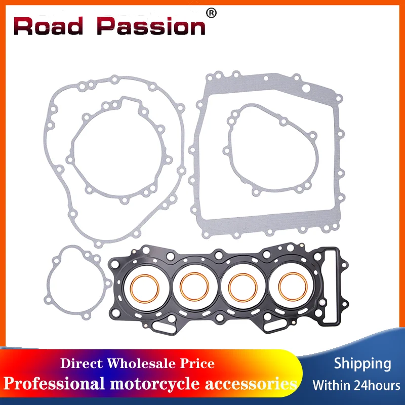 

Motorcycle Engine Cylinder Gasket Set For Kawasaki Ninja ZX6R ZX636 ABS 30th Anniversary ZX636E ZX600P 11054-1643 11061-0250