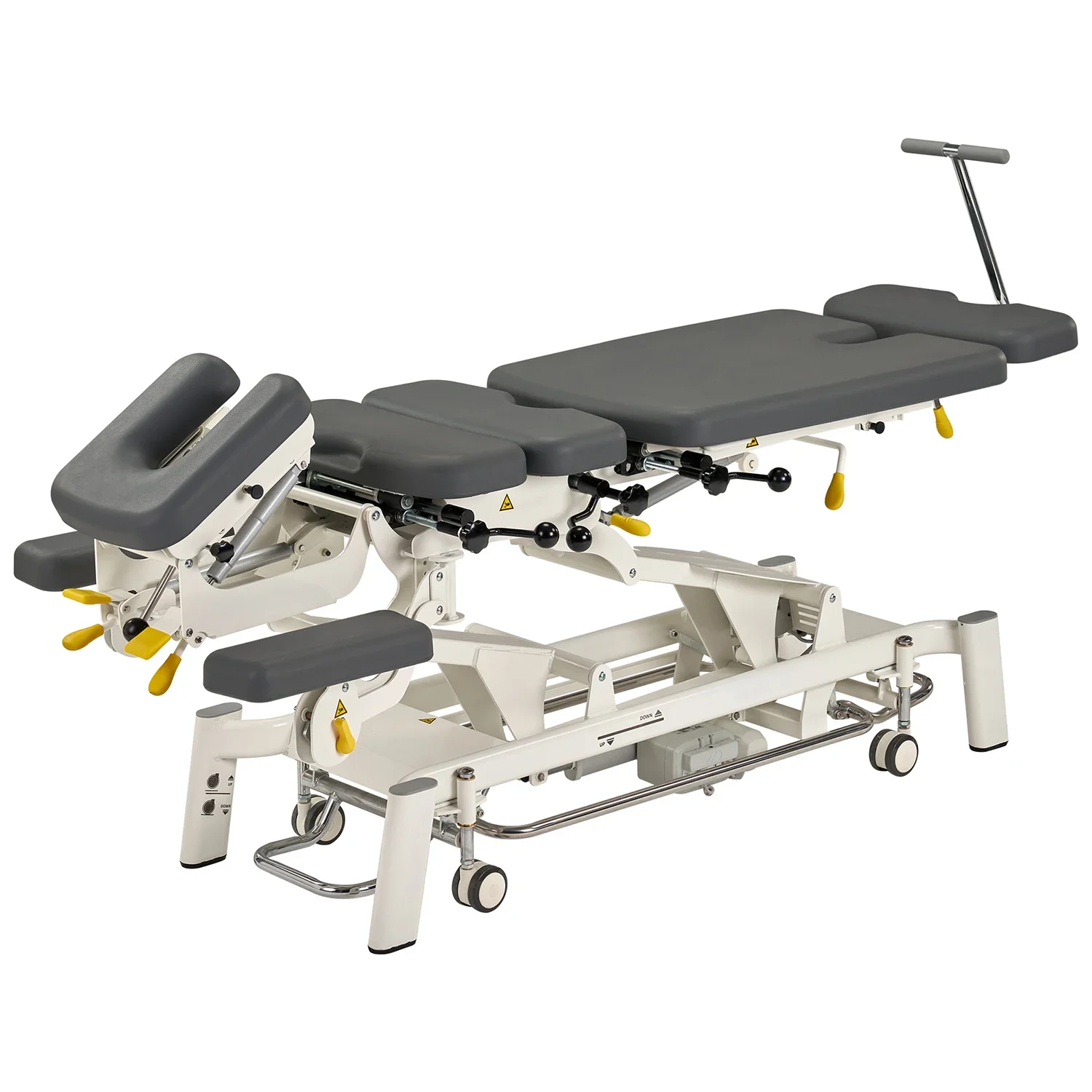 Mt Fairworth-300 China Physiotherapy Supplier Custom Adjustable Electric Chiropractor Table Chiropractic Bed Lumbar Traction Bed