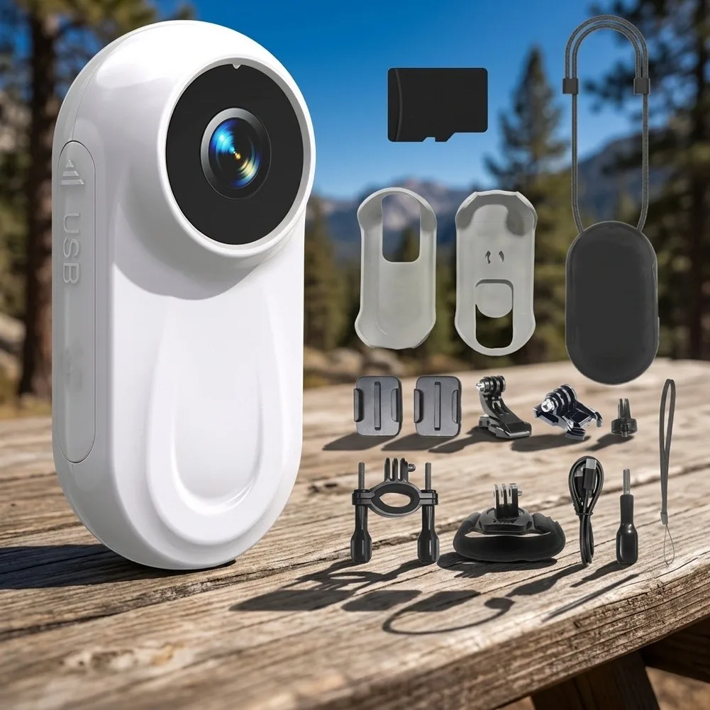 For Mini Cam Ready 32GB Action Camera - 1080P HD for video Recorder with Audio Compact ABS Design 6x2x2cm Portable Unit