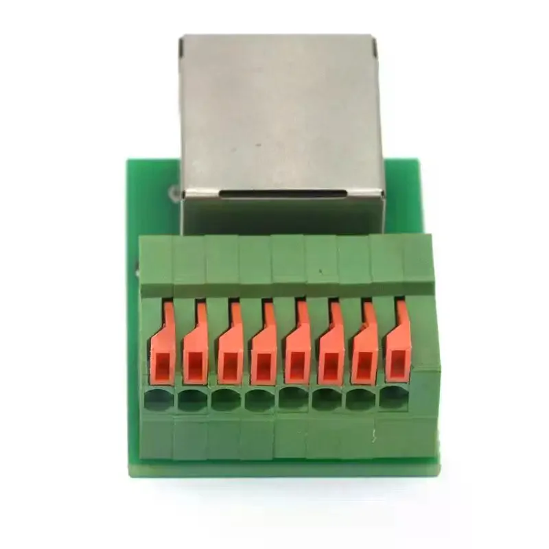 Data Adapter Board Female Socket Guide Rail Installation Terminals Connector RJ45 Network Port Terminal Block Welding Free