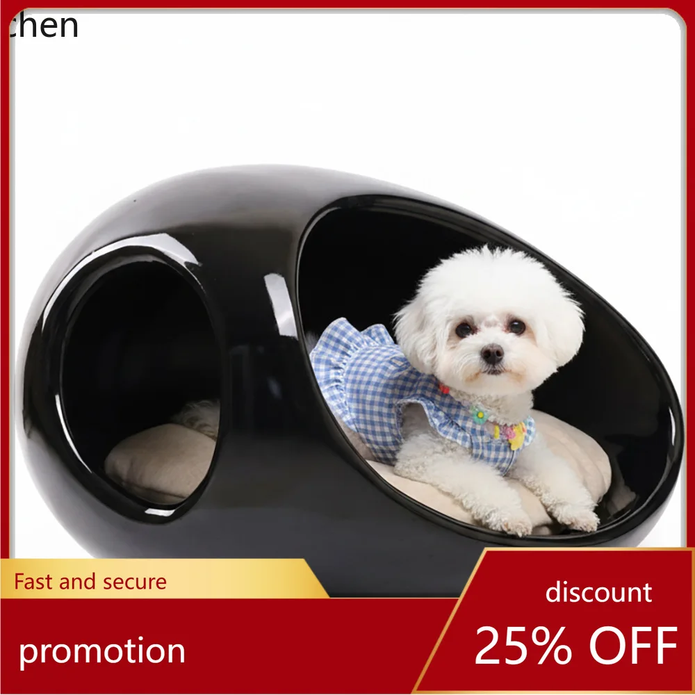 

CZ Villa Bed for Cats and Dogs, Odor-Resistant, Anti-Corrosion, Washable, Easy to Clean, Thickened Warm Velvet Mat