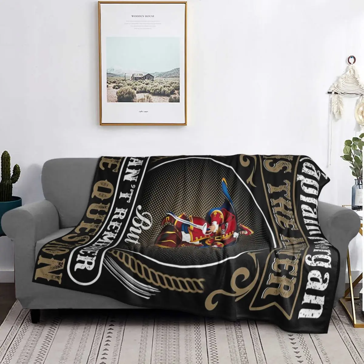 Captain Morgan Blankets Soft Warm Flannel Throw Blanket Plush for Bed Living room Picnic Travel Home Sofa
