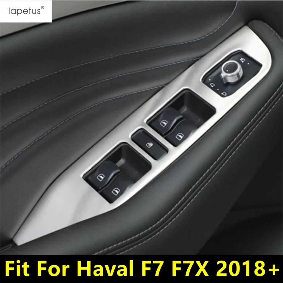 

Car Inner Door Window Lift Button Switch Panel Decoration Cover Trim For Haval F7 F7X 2018 - 2022 Stainless Steel Accessories