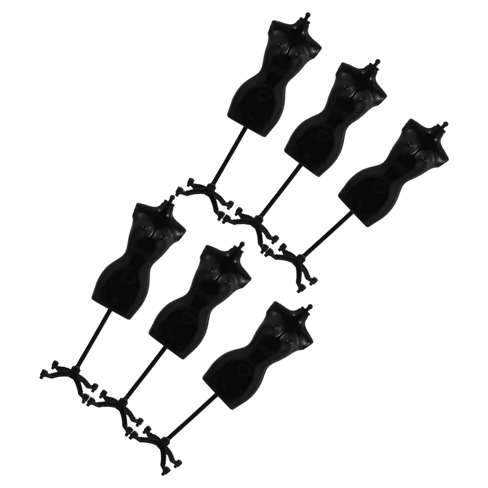 

6 pcs Mini Dress Stands Plastic Smooth Durable Easy Clean Display For Clothes Jewelry Birthday Christmas Gift Mannequin