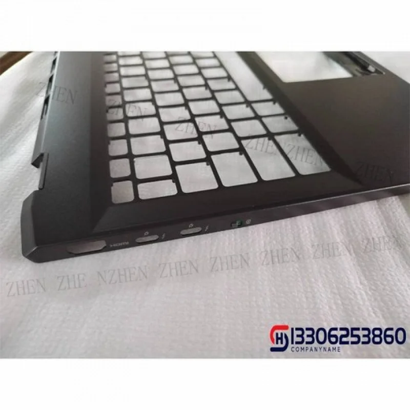 Y Palmrest لـ MSI Summit E16 MS-1591 1592 مع فتحة بصمة الإصبع باللون الأسود #3