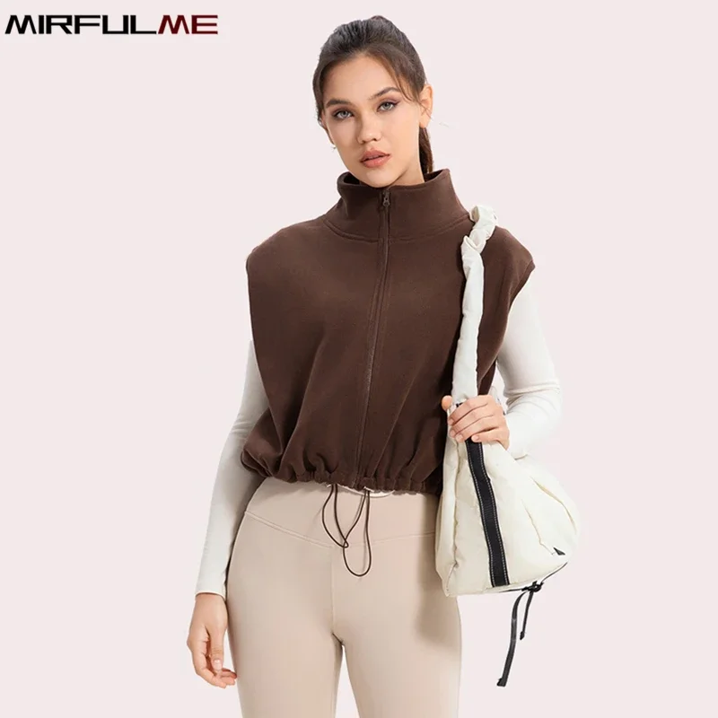 

Зимний спортивный жилет, женские свободные рубашки для йоги без рукавов, куртка для фитнеса на молнии, термобелье, топы для бега, жилет для тренировок в тренажерном зале, пальто