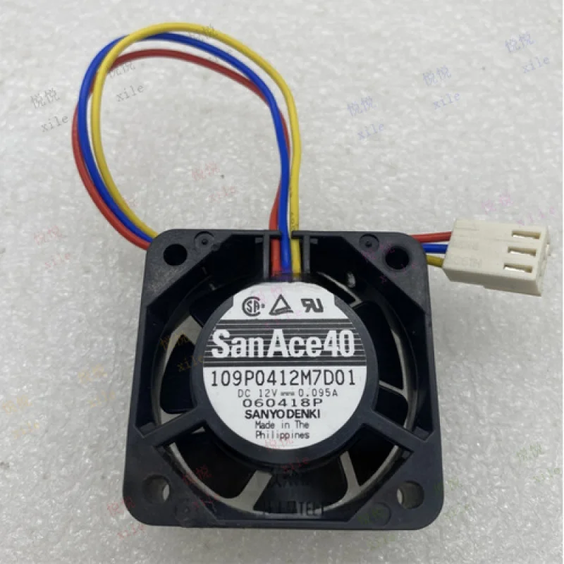 L   L  FOR Sanyo 109P0412M7D01 DC12V 0.095A 4cm 4015 3-wire cooling fan