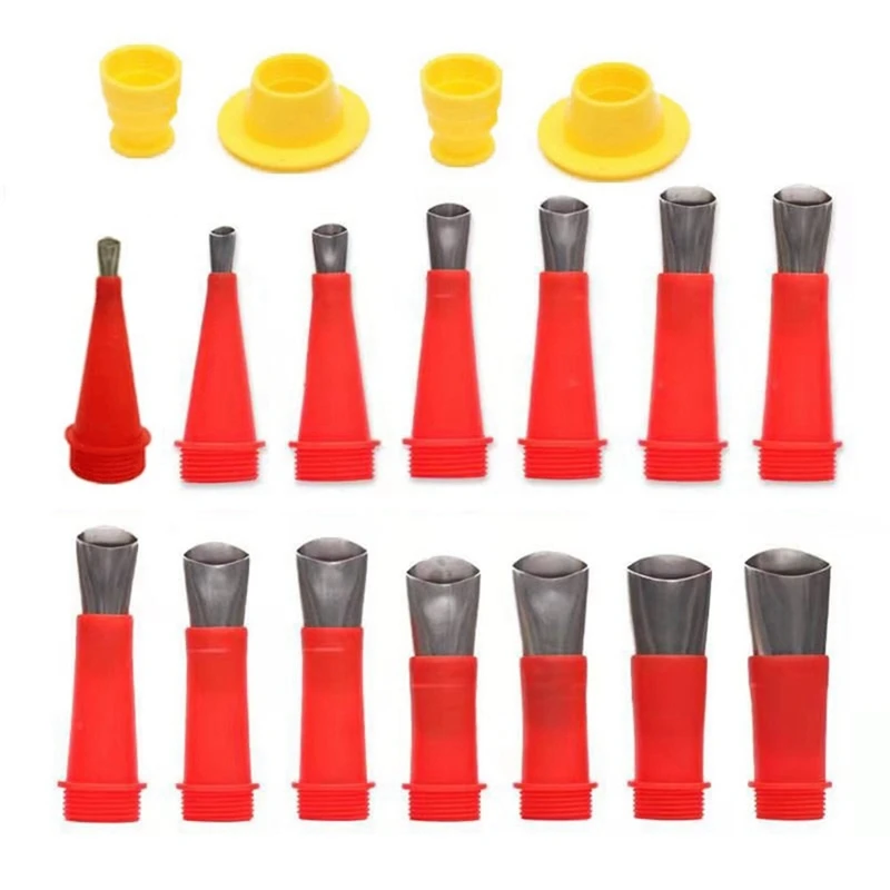 18Pcs Stainless Steel Caulk Nozzle Applicator Caulking Finisher Glue Silicone Sealant Finishing Tool Kitchen Bathroom