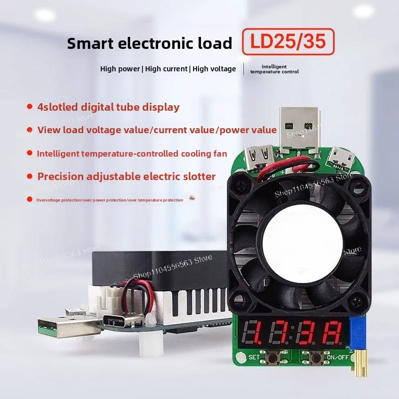 

LD25 USB электронная нагрузка - цифровой амперметр напряжения + детектор старения аккумулятора, регулируемая функция сопротивления