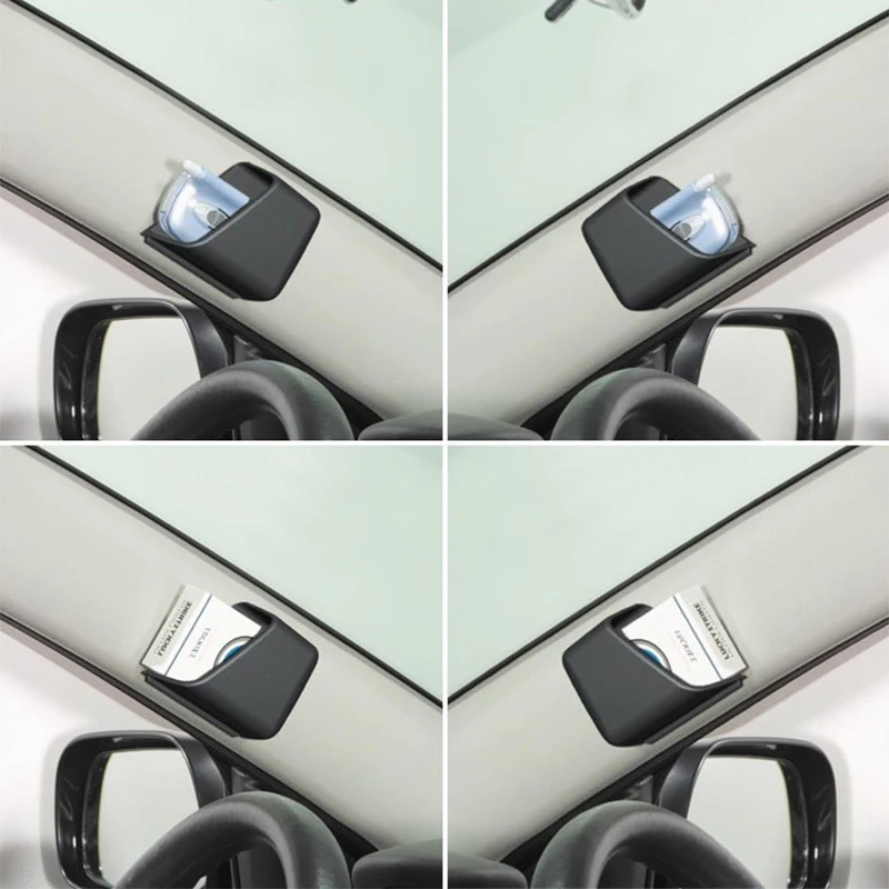 2Pcs Universal Car Sunglasses Phone Organizer Eyeglasses Glasses Holder Organizer Storage Boxes Holders Pocket Auto Accessories