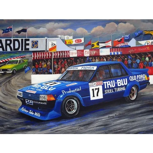 Falcon XD Tru Blu 17 Car Tin Sign 40x30cm by Jenny Sanders --Tin Sign