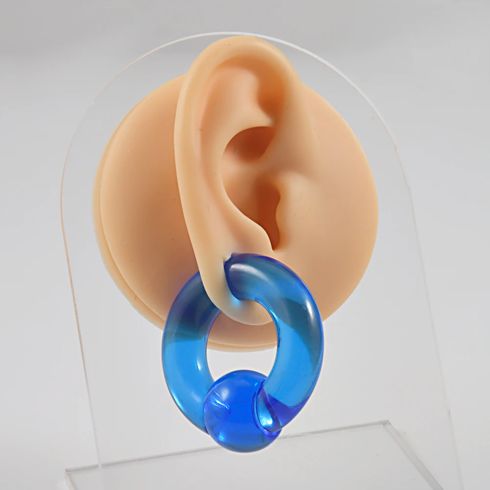 00G Acrylic Captive Bead Ring Ear Plug, Body Jewelry