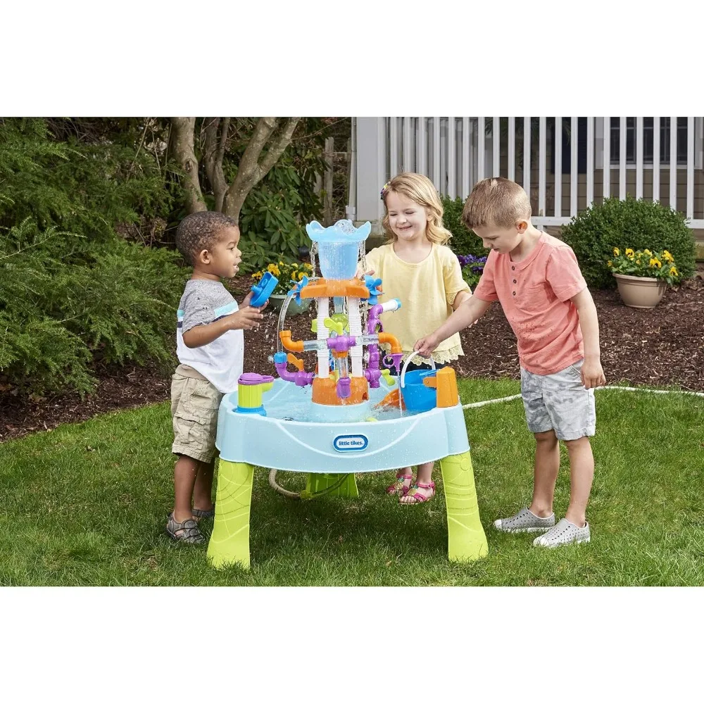 Water Table Kids, Flowin' Fun Water Table, 2 + Years with 13 Interchangeable Pipes, Toy Gift for Kids