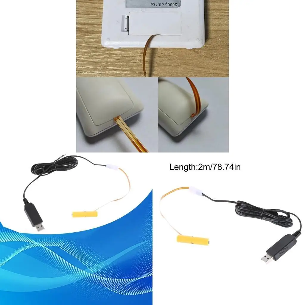 

R53C USB Battery Eliminators Power Supply Adapter,4PCS 1.5V LR03 Batteries