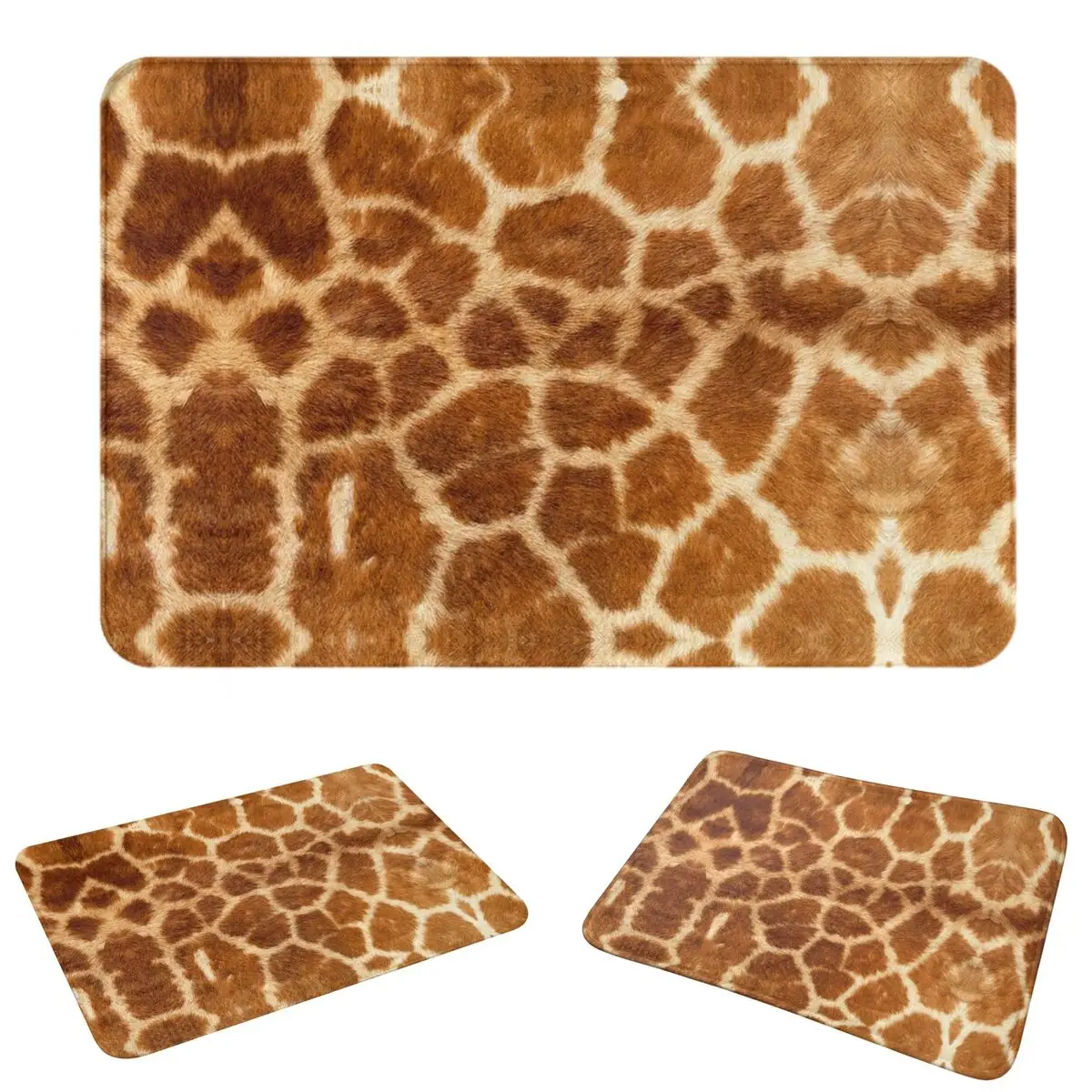 Giraffe Skin Anti-slip Doormat Floor Mat Antiwear Carpet Rug for Kitchen Entrance Home Bathroom Footpad Mats