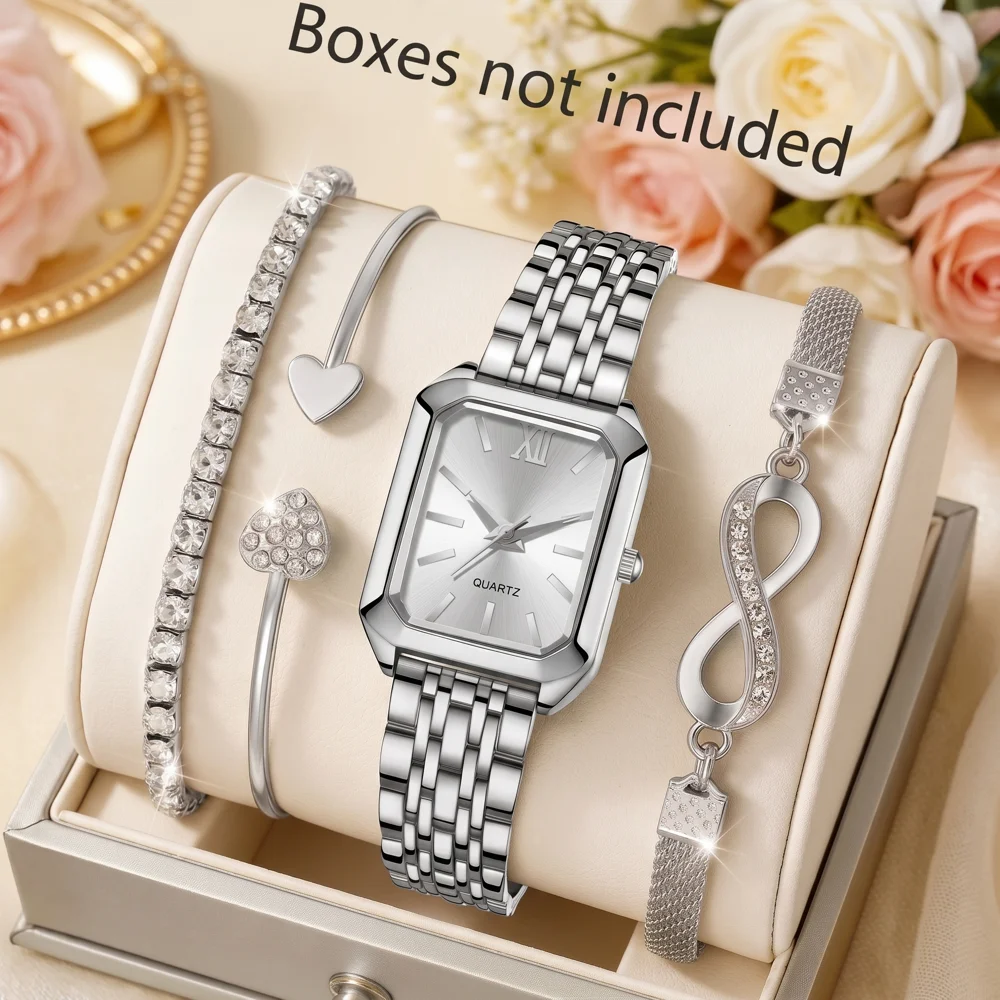 Jewelry Clasp Watches - Набор из 4 предметов: унисекс-часы, женские