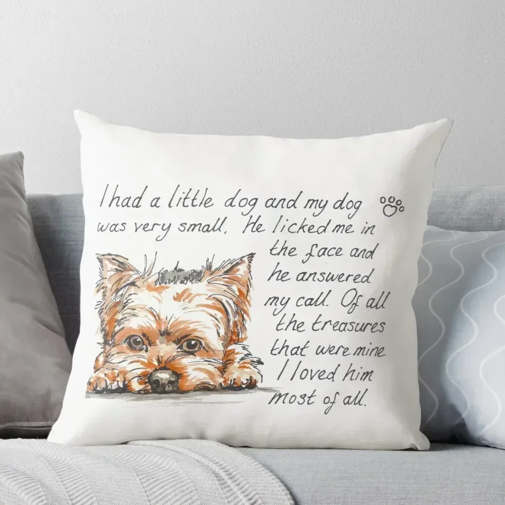 

I had a little...Yorkshire Terrier Throw Pillow Sitting Cushion Sofa Covers For Living Room luxury throw pillow covers pillow