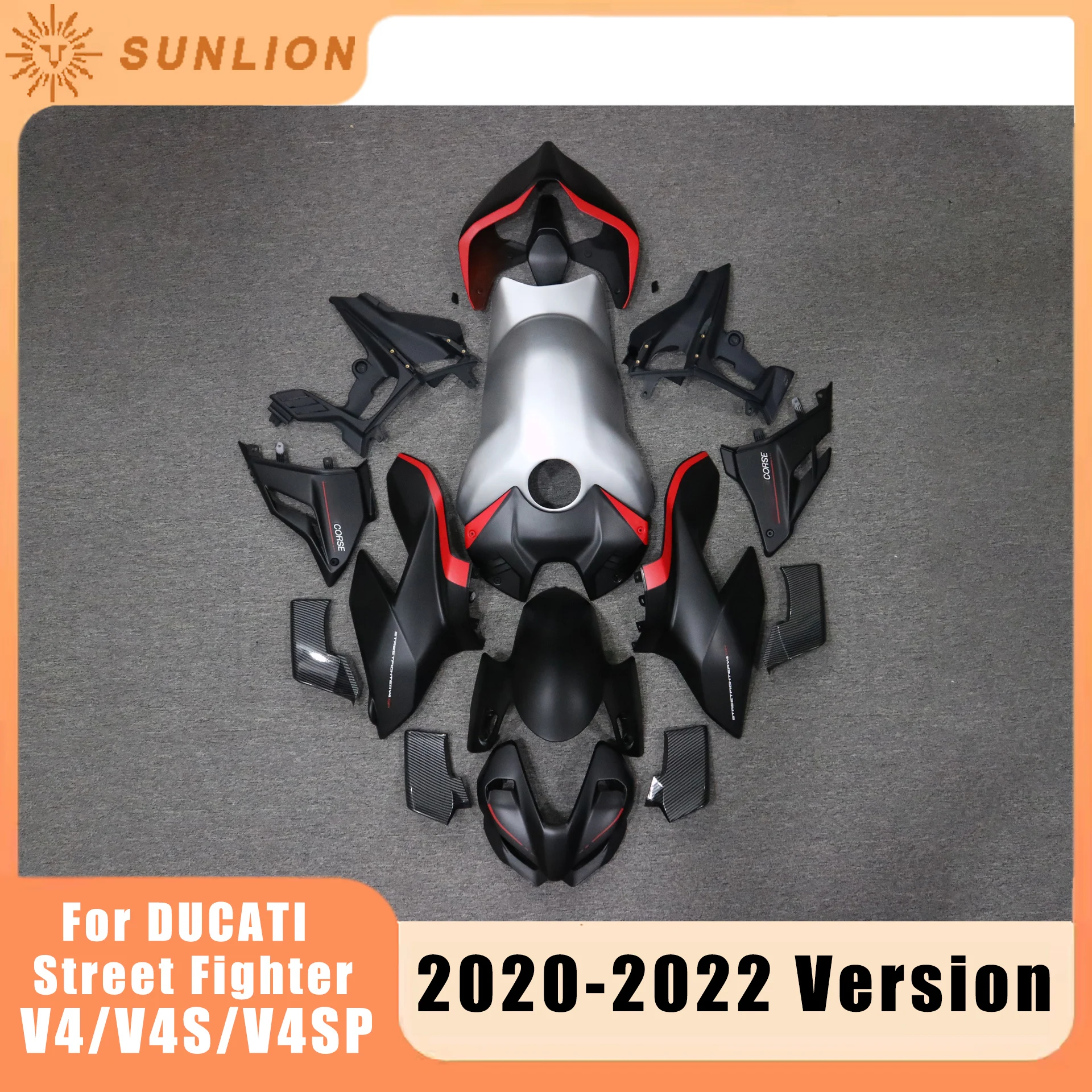 Motorcycle Full Body Fairing Plastic Protective Cover Shell With Winglets For DUCATI Streetfighter V4 / V4S / V4SP 2020 - 2022