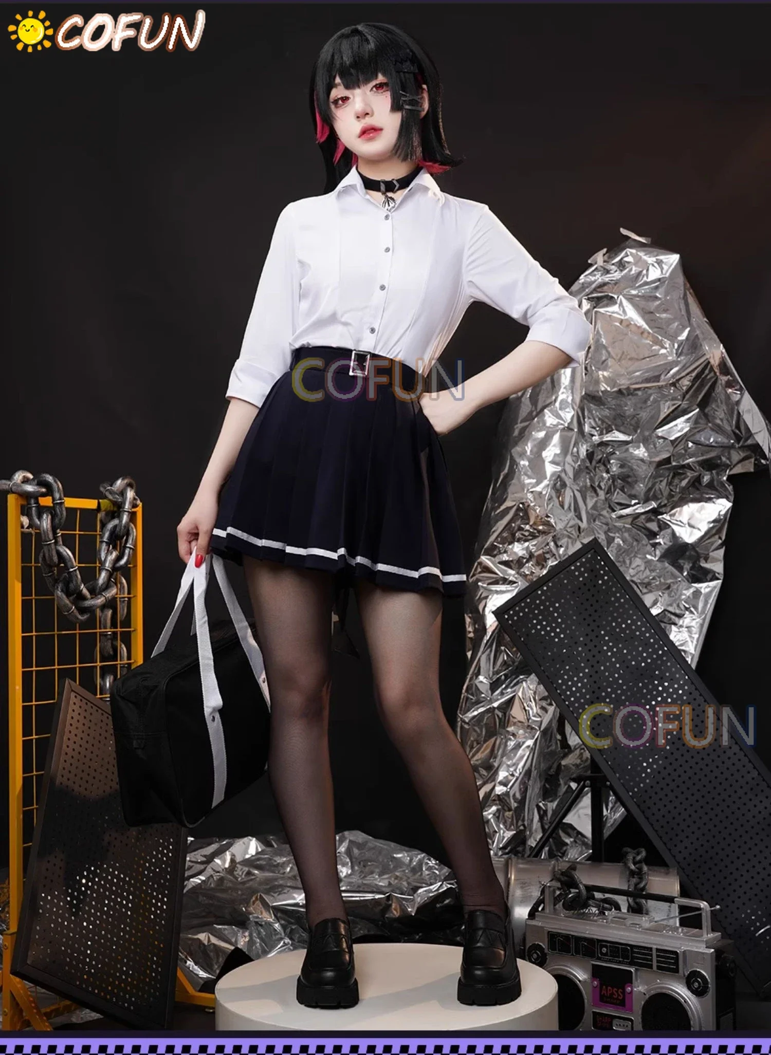 COFUN-Costume de Cosplay KEen Joe pour Femme, Uniforme JK Mignon, Queue de Cosplay, Jeu Zenless Zone ontari, en Stock