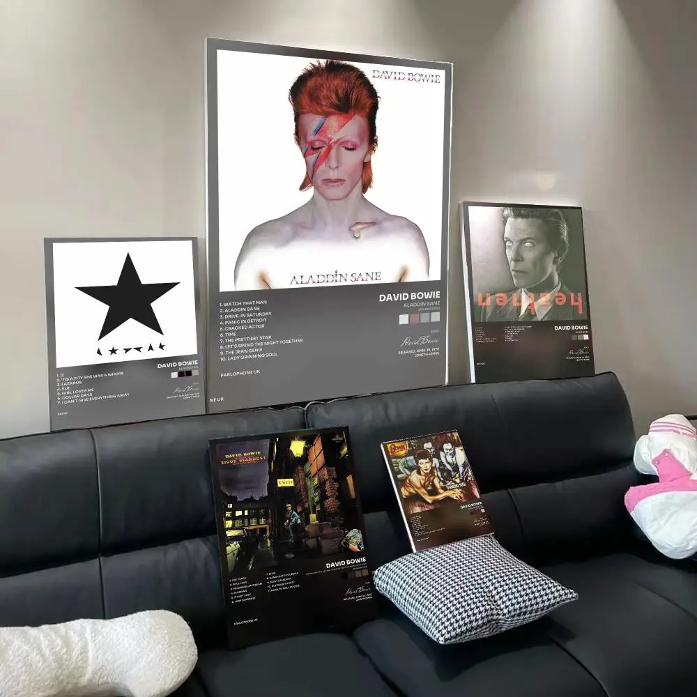 Famous Singer D-David B-Bowie Poster Wall Art Poster Print Decorative Artwork for Bedroom Living Room Office Home Decoration