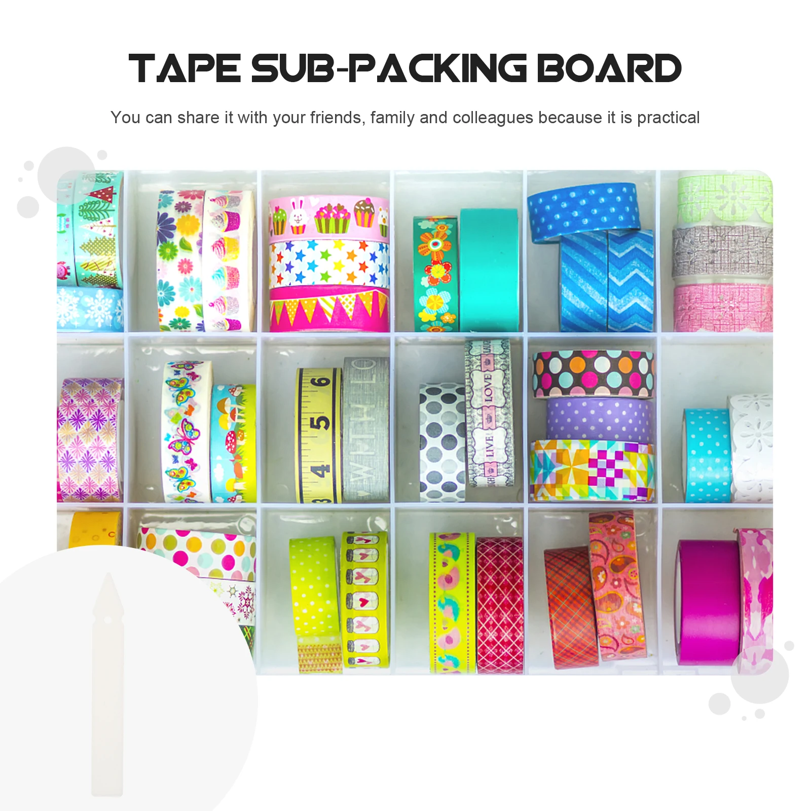 50 Pcs Paper Tape Assembly Sheet Dispenser Packing Holder White Plastic Desktop