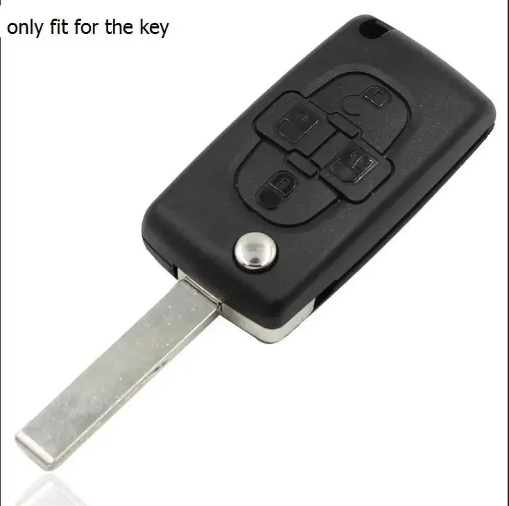 Silicone rubber car key case cover shell for Peugeot 1007 807 for Citroen C8 4 Buttons Remote Key Case Shell