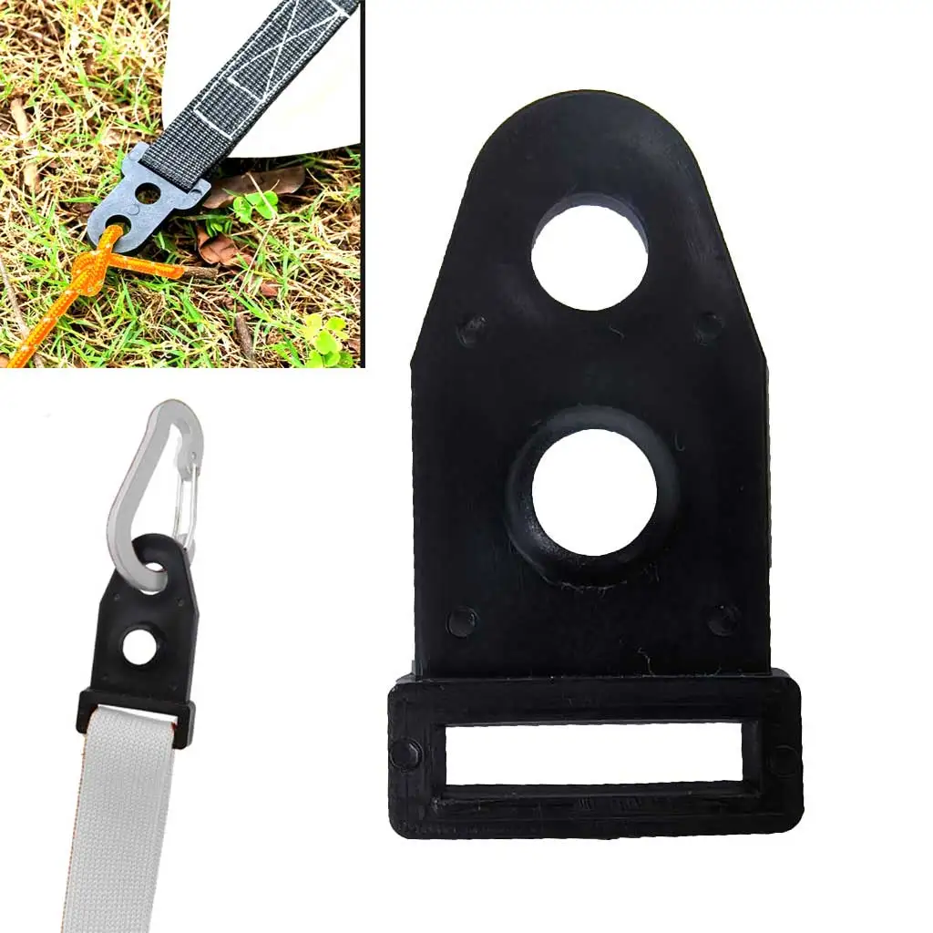 Camping Tent Legs Two Holes Ground Fixing Accessories Outdoor Camping Durable Tent Ground Fixed Clip Nail Pole Rod Feet Clamp