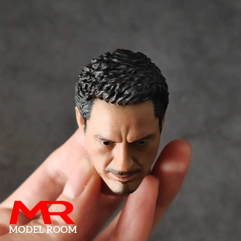 1/6 w skali Tony Robert Downey Jr. Rzeźba w kształcie głowy z dopasowaną dekoltem 12-calową figurką męskiego żołnierza