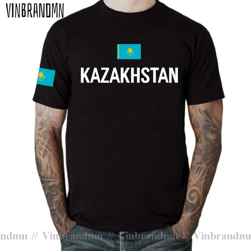 Kazakhstan men t shirt 2022 jersey nation cotton t-shirt meeting fitness Kazakh gyms clothing tees country flag KZ Kazakhstani