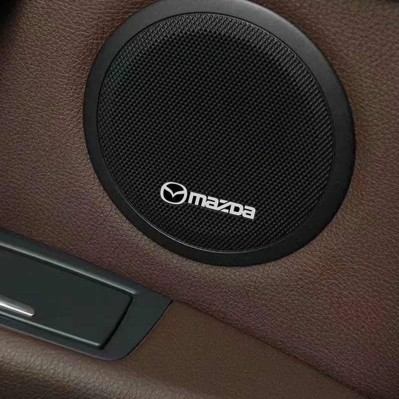 4 Uds para Mazda Logo CX5 CX3 Protege Axela CX9 CX7 CX6 RX7 MX5 CX9 Atenza emblema estéreo de coche pegatina insignia decoración